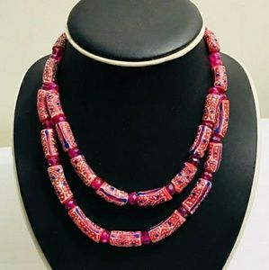 NEW Handmade Multi-Colored Beaded Necklace